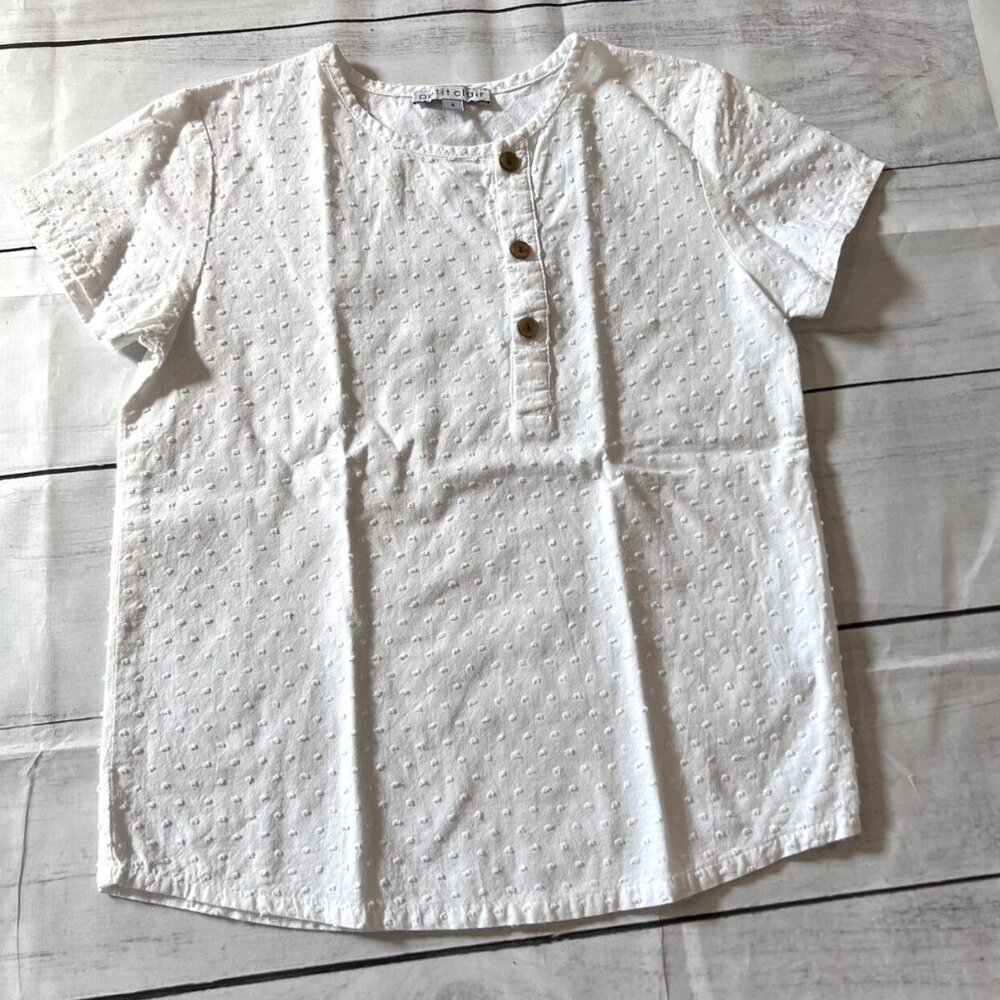 Petit Clair White Textured Shirt
